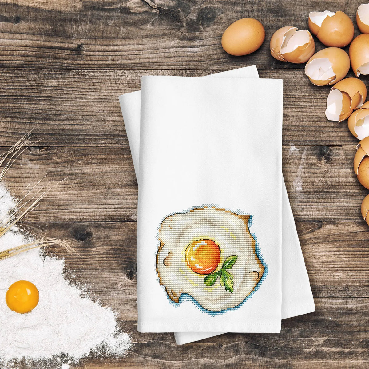 Fried eggs - Cross Stitch Pattern (Digital Format - PDF)