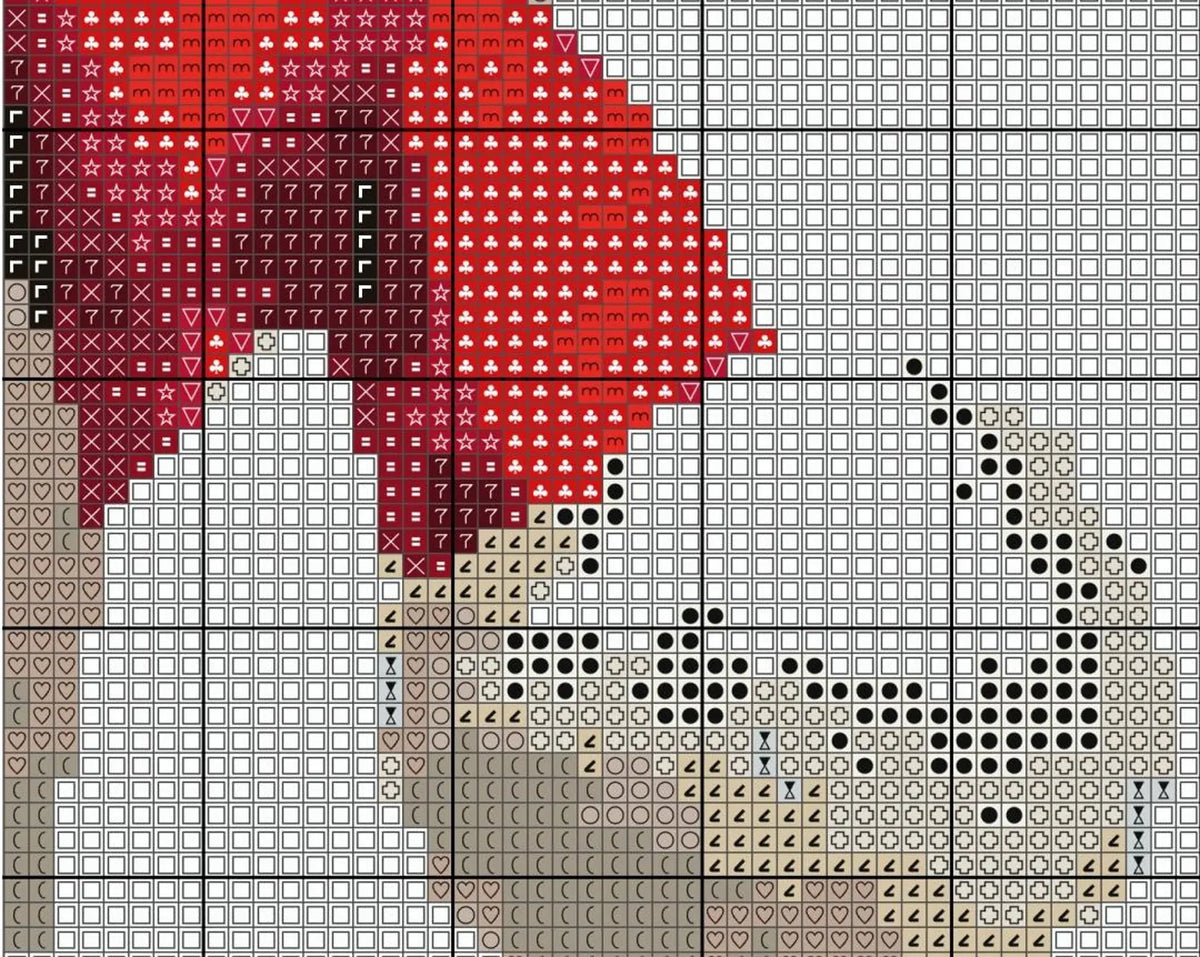 Christmas Robin A Cross Stitch Sewing Embroidery Pattern Instant DMC Bird Farmyard Woodland Garden Birds Red Christmas Cardinal Nursery Gift