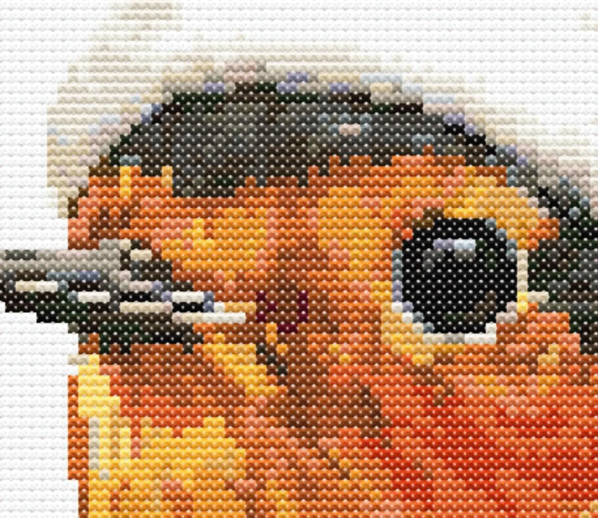 Christmas Robin A Cross Stitch Sewing Embroidery Pattern Instant DMC Bird Farmyard Woodland Garden Birds Red Christmas Cardinal Nursery Gift