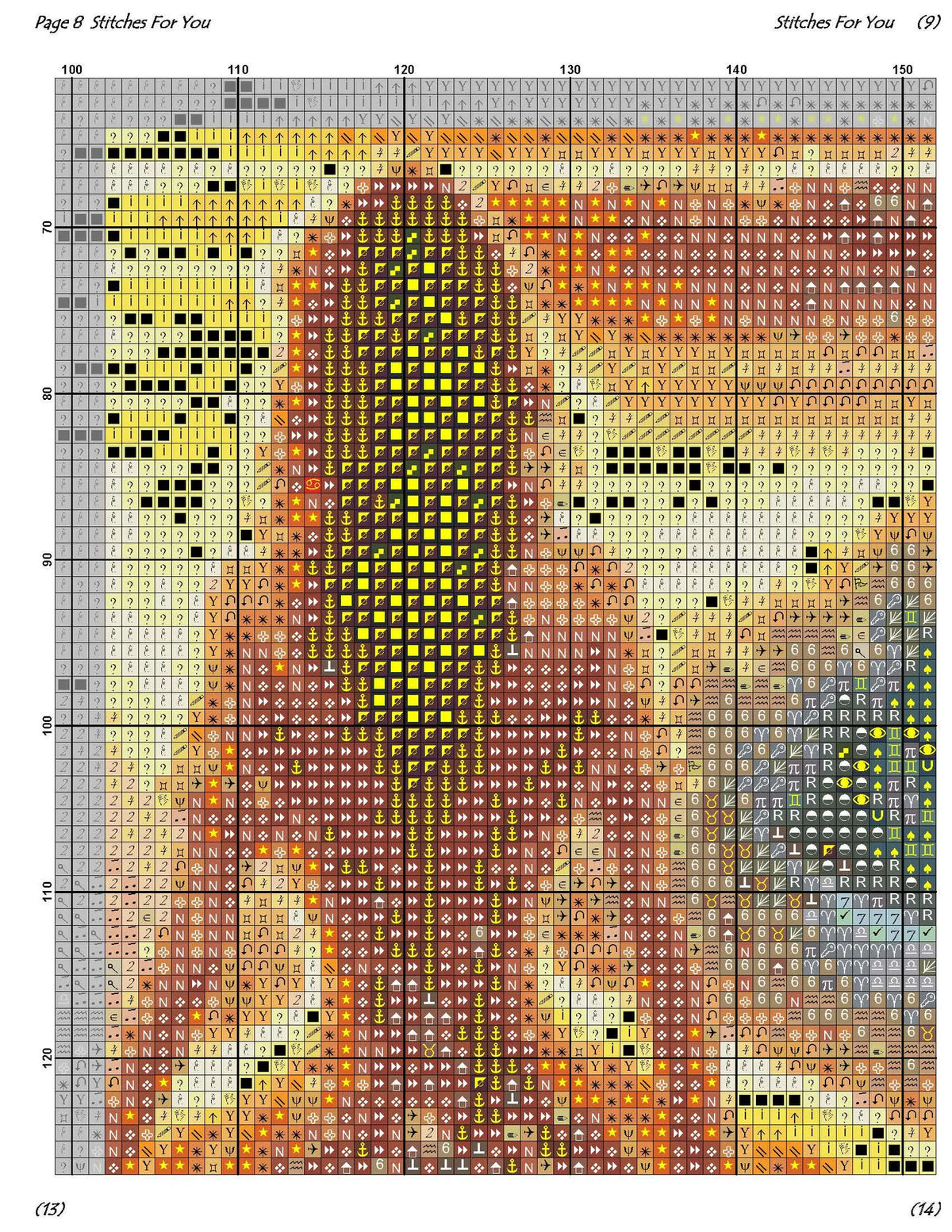 Ocean girl 2- Counted Cross Stitch Patterns - Printable Chart PDF Format Needlework Embroidery Crafts DIY DMC color