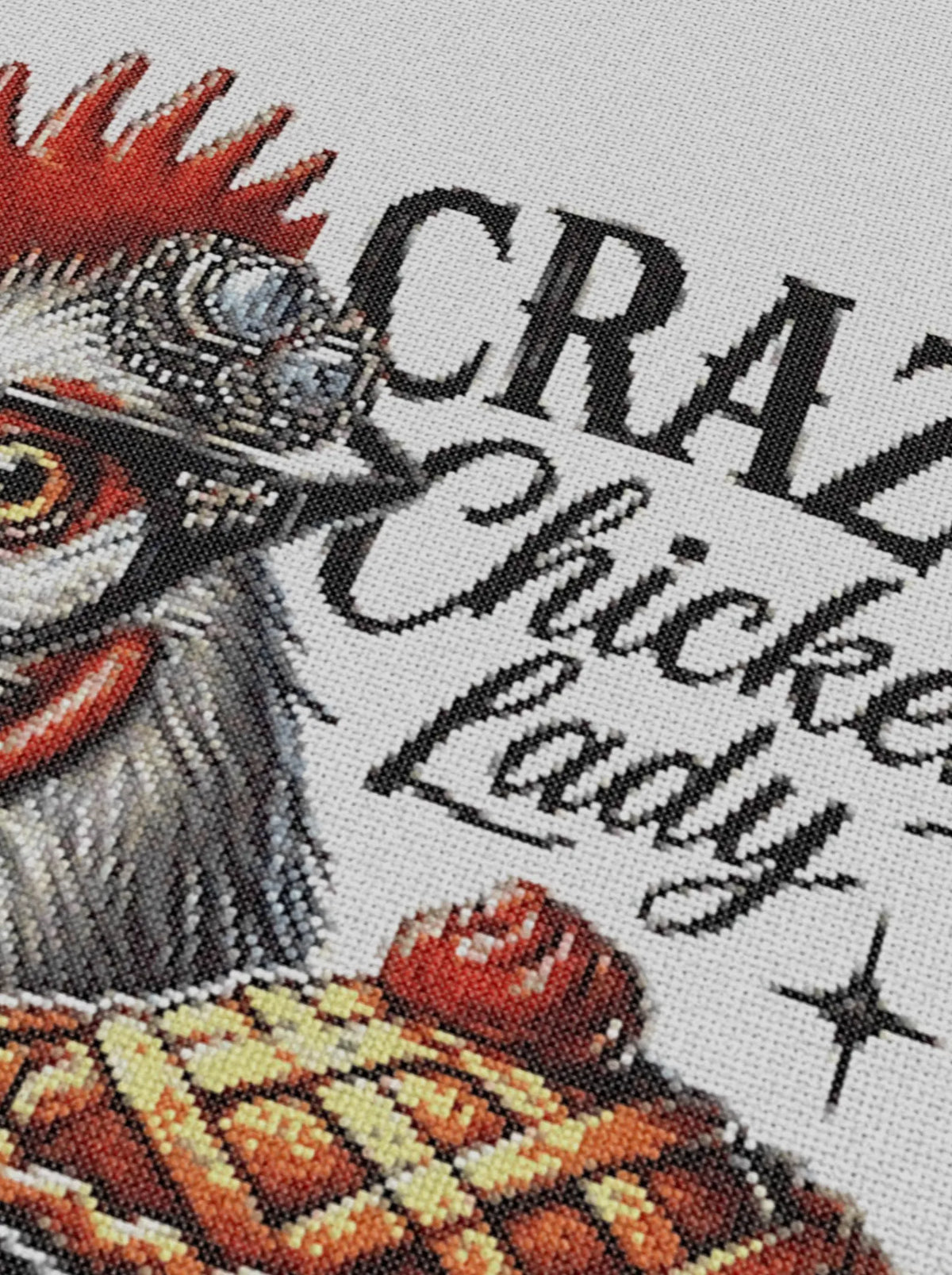 Crazy chicken lady - Counted Cross Stitch Patterns - Printable Chart PDF Format Needlework Embroidery Crafts DIY DMC color