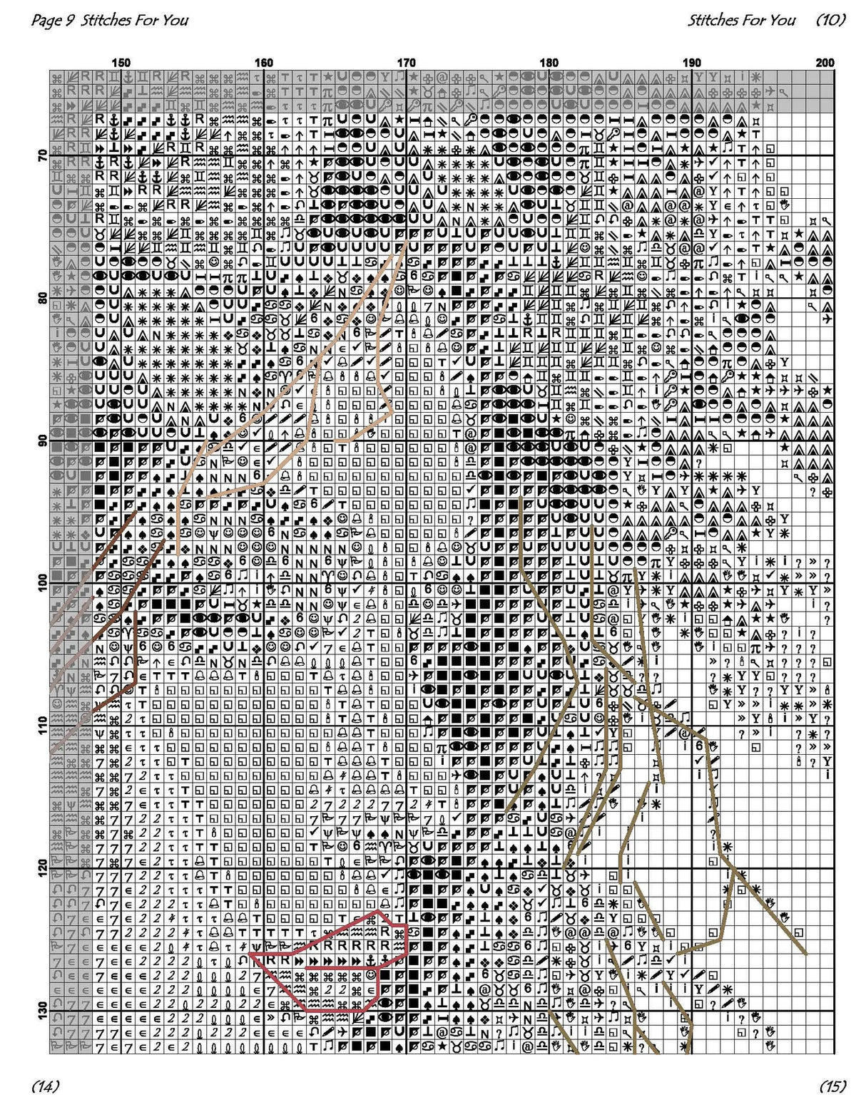 Lady with flowers - Counted Cross Stitch Patterns - Printable Chart PDF Format Needlework Embroidery Crafts DIY DMC color
