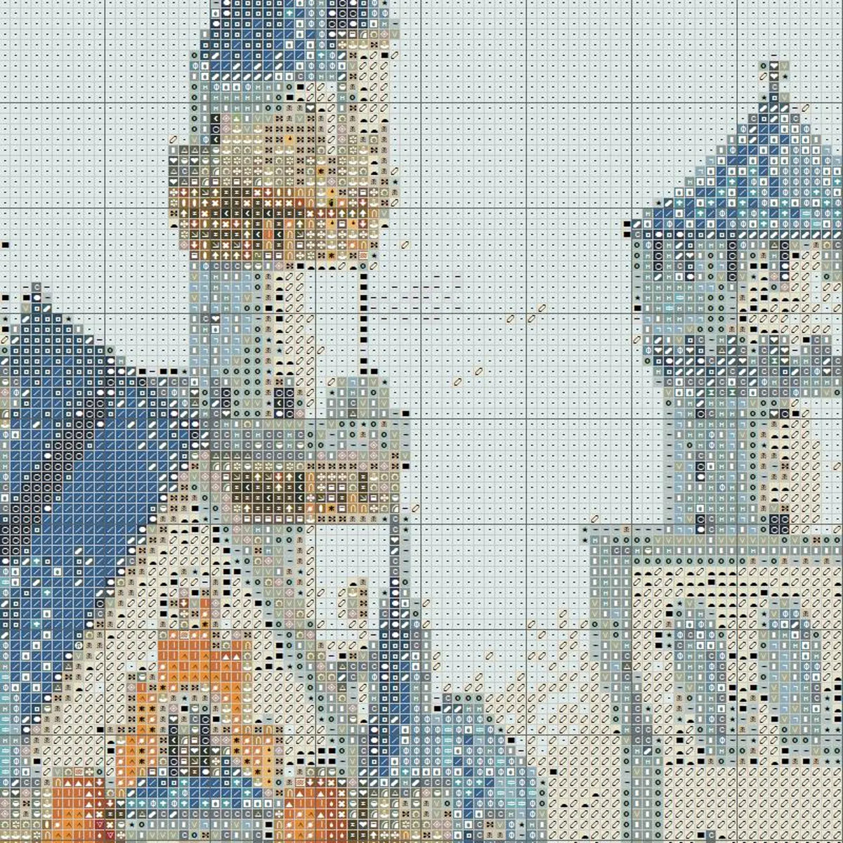 PCP0144 Neuschwanstein Castle full coverage cross stitch pattern PDF Cross Stitch chart Cross Stitch pattern Instant PDF Download