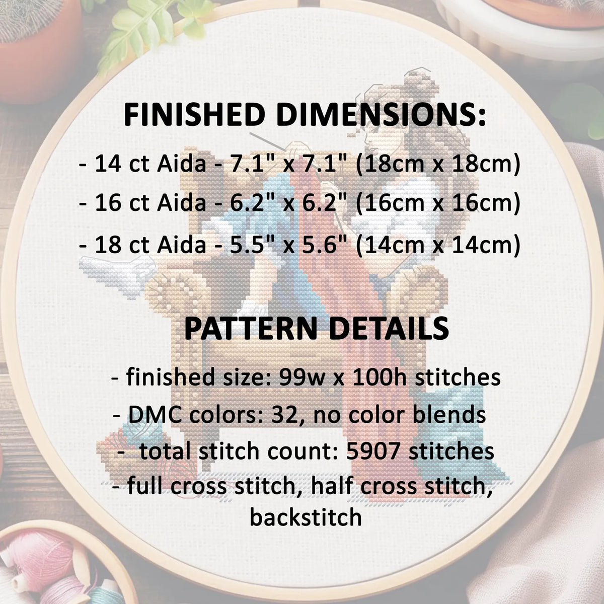 Set Of Two Cross Stitch and Knitting Girls Cross Stitch Pattern PDF, cross stitch patterns, point de croix, punto de cruz