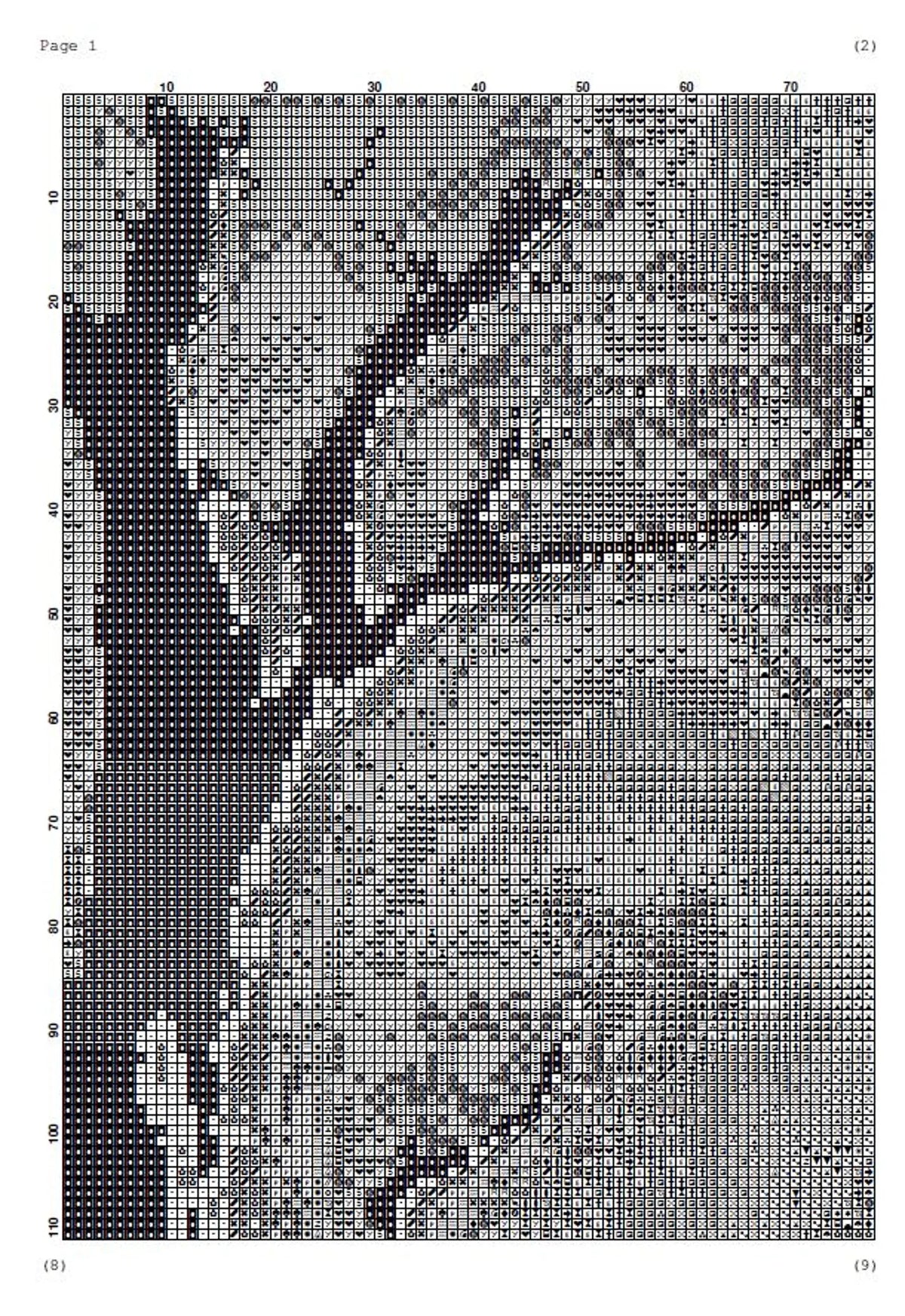 Counted Cross Stitch Pattern The Castle in night, PDF, needle point, easy pattern, dmc, embroidery, halloween cross, flower cross stitch