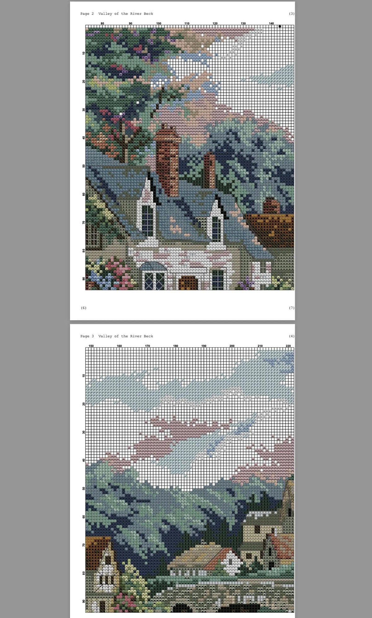 Valley of the River Beck Cross Stitch Pattern