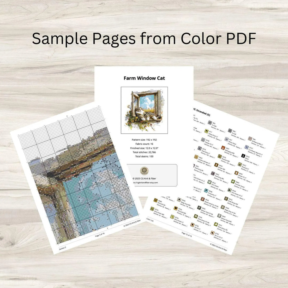 Cross Stitch Pattern: Farm Window Cat - PDF Instant Download