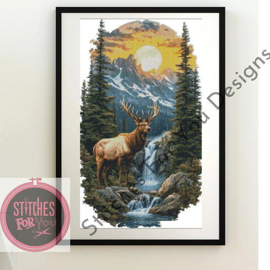 natures throne- Counted Cross Stitch Patterns - Printable Chart PDF Format Needlework Embroidery Crafts DIY DMC color