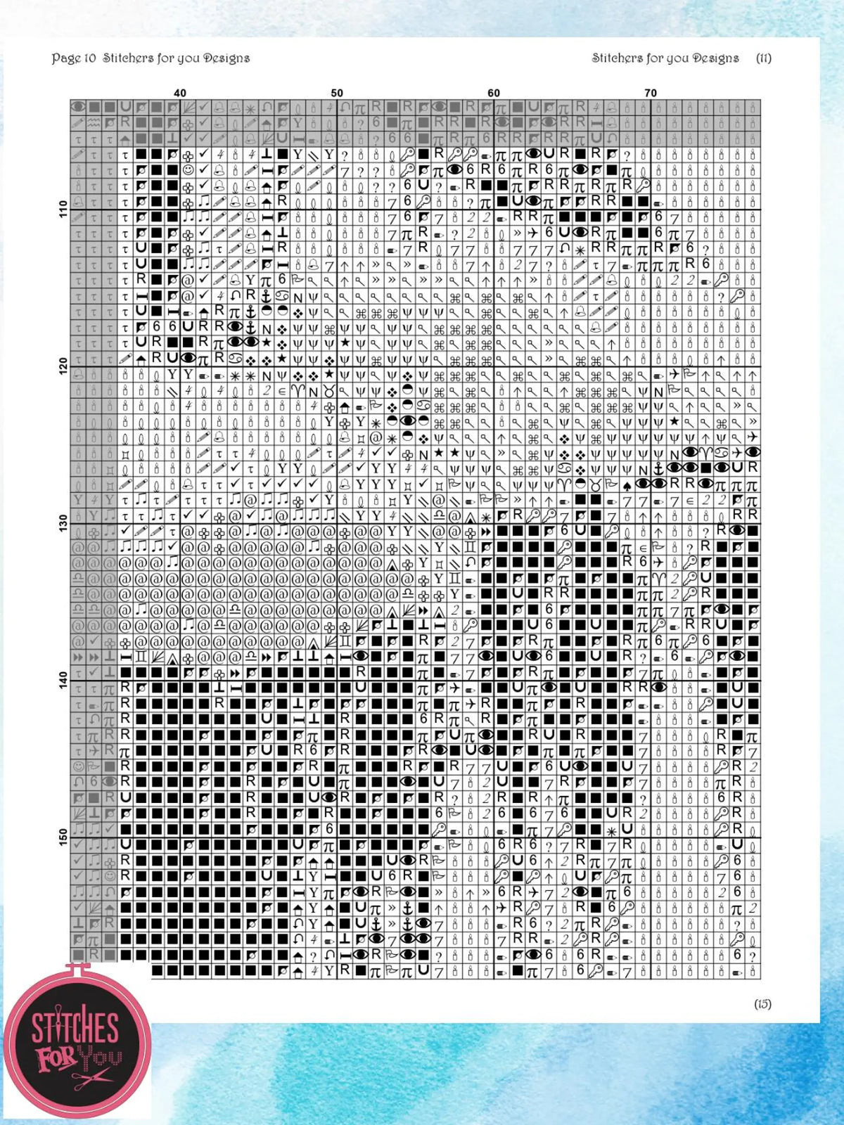 Street of Shades- Counted Cross Stitch Patterns - Printable Chart PDF Format Needlework Embroidery Crafts DIY DMC color