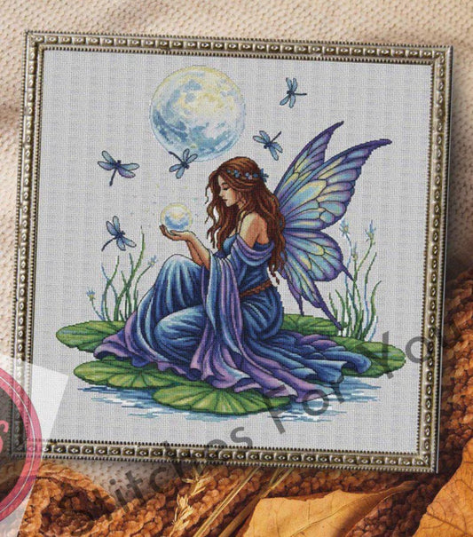 Twilight Blossoms - Cross Stitch Pattern - Printable Chart PDF Format Needlework Embroidery Crafts DIY DMC color