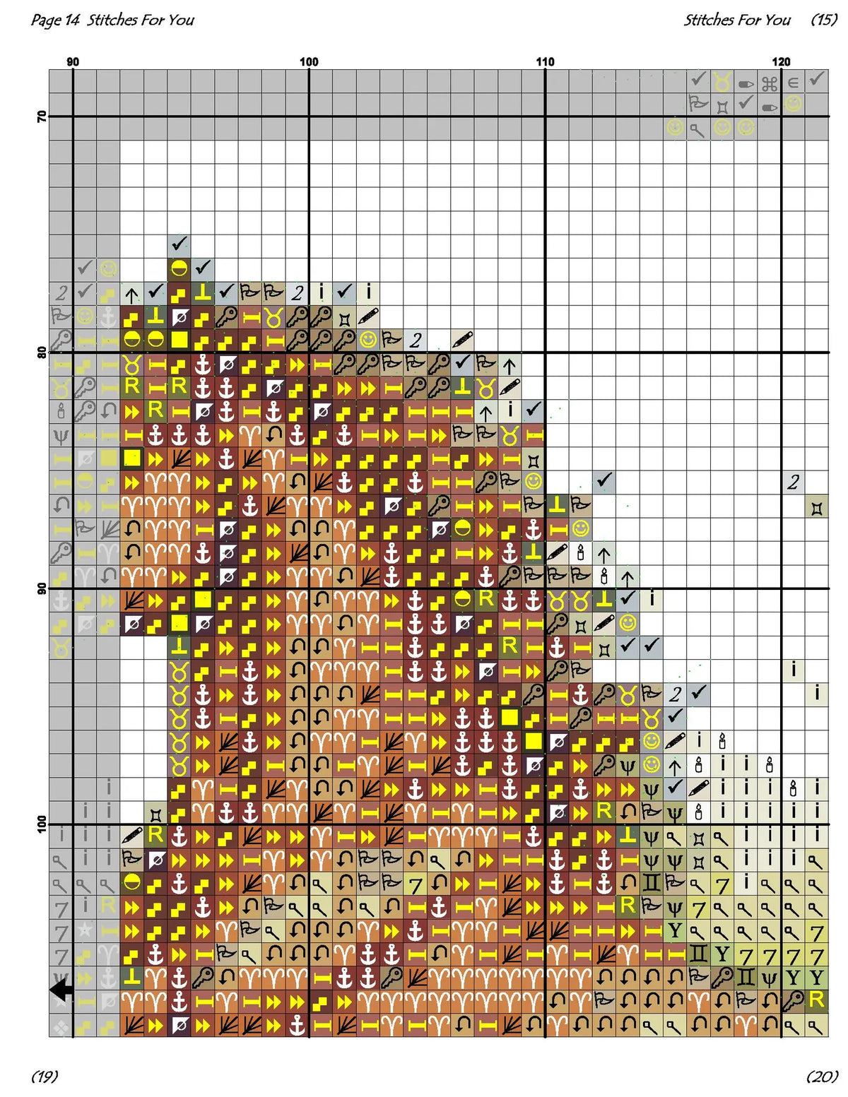 Two Horses- Counted Cross Stitch Patterns - Printable Chart PDF Format Needlework Embroidery Crafts DIY DMC color