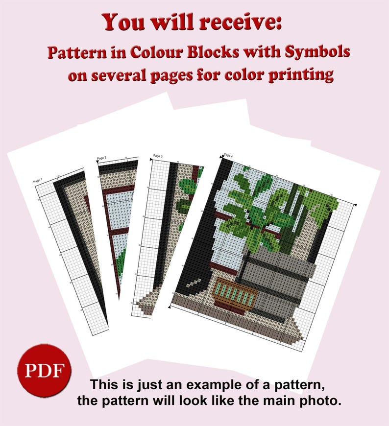 Romantic Hourglass Cross Stitch Pattern, Young & Old Love PDF Pattern